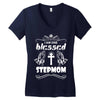 I Am One Blessed Stepmom Women's V-Neck T-Shirt