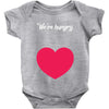 We're Hungry with Heart Baby Bodysuit