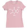 caffeine molecule gamer nerd geek science funny Ladies Fitted T-Shirt