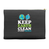 keep earth clean it's not uranus kawaii planets Accessory Pouches
