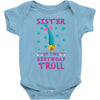 birthday troll sister Baby Bodysuit