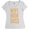 wife mom boss Women's Triblend Scoop T-shirt