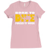 born to dive forced to work Ladies Fitted T-Shirt