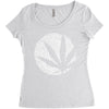 cannabis fingerprinting (white) Women's Triblend Scoop T-shirt