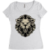 lion head Women's Triblend Scoop T-shirt