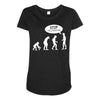 banksy funny human evolution indie Maternity Scoop Neck T-shirt