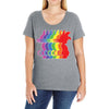 Goku Rainbow T-Shirt Ladies Curvy T-Shirt