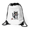 anxious cat Drawstring Bags
