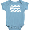 american flag sticker vinyl decal   usa stars united states country ca Baby Onesie