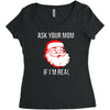 ask your mom if i'm real Women's Triblend Scoop T-shirt