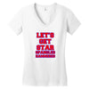 star spangled hammered Women's V-Neck T-Shirt