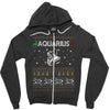 aquarius christmas ugly sweater Zipper Hoodie