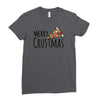 merry crustmas christmas pizza Ladies Fitted T-Shirt