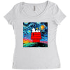 Van Gogh Parody Snoopy Women's Triblend Scoop T-shirt