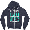 cat cats lift lifting fitness Zipper Hoodie