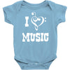 i love music Baby Onesie