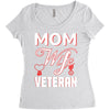 Mom Wife Veteran - Veterans Day T-Shirt Gifts Women's Triblend Scoop T-shirt