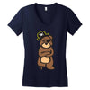 pirate bear Women's V-Neck T-Shirt