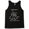 happiness is being loved by a cat Tank Top
