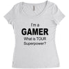 gamer baseball Women's Triblend Scoop T-shirt