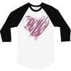 valentines day hearts 3/4 Sleeve Shirt