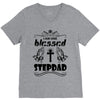 I Am One Blessed Stepdad V-Neck Tee