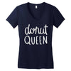 donut queen Women's V-Neck T-Shirt