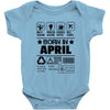 Born In April Baby Onesie