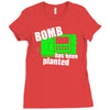 bomb has been planted Ladies Fitted T-Shirt