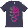 two coloured patterned skull   mens funny T-Shirt