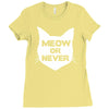 meow or never Ladies Fitted T-Shirt