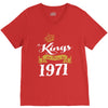 kings are born in 1971 V-Neck Tee