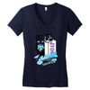 monkey have a shower wet Women's V-Neck T-Shirt