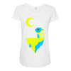 moon cat Maternity Scoop Neck T-shirt