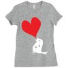 bird love heart animal graph note music party pop art gift Ladies Fitted T-Shirt