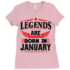 Legends Are Born In January Ladies Fitted T-Shirt