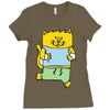 meow is running Ladies Fitted T-Shirt