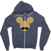 mickey mouse moustache Zipper Hoodie