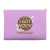 i got worms t shirt Accessory Pouches