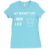my bucket list beer ice Ladies Fitted T-Shirt