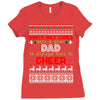 santa only comes once a year dad is always here to cheer Ladies Fitted T-Shirt