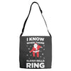 i know when those sleigh bells ring Adjustable Strap Totes