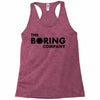 the boring company black logo Racerback Tank
