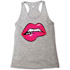 sexy lip biting Racerback Tank
