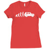 evolution of man, lada niva Ladies Fitted T-Shirt