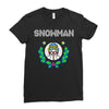 snowman christmas Ladies Fitted T-Shirt