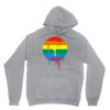 rainbow colored stripes dot running splashes Unisex Hoodie