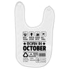 Born In October Baby Bibs