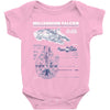 millennium falcon blueprint Baby Onesie
