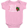 holly jolly christmas Baby Bodysuit